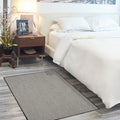 Nourison Home Courtyard Black White 3' x 5' Area Rug - Easy Clean, Non Shedding, Bed Room, Living Room, Dining Room, Kitchen (3' x 5')