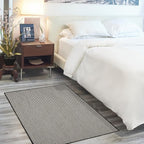 Nourison Home Courtyard Black White 3' x 5' Area Rug - Easy Clean, Non Shedding, Bed Room, Living Room, Dining Room, Kitchen (3' x 5')