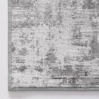 LUMI 4x6 Washable Area Rug for Living Room, Ultra Soft Modern Neutral Grey Rugs Non Slip with Rubber Backing, Low Profile, High Traffic, Stain Resistant Carpets, Ideal for Bedroom, Dining Room