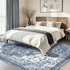 Area Rug 5x7,Boho Vintage Oriental Washable Rugs,Collapsible Area Rug for Bedroom, Entryway, Kitchen, Bathroom