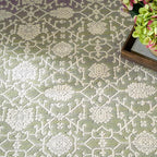 Nourison Home Grace Sage 5'3" x 7'3" Area Rug - Easy Clean, Non Shedding, Bed Room, Living Room, Dining Room, Kitchen (5' x 7')