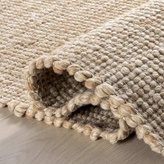 Rugs USA Palisades Marled Beige/Ivory, 9'6" x 13'6", Hand Woven, Marled, Tassel, Soft and Cozy, High Traffic, Stain Resistant, Easy Clean, Durable Area Rug for Bedroom, Living Room, Dining, Den, Foyer