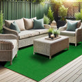 Ottomanson Artificial Grass Turf 6'6" x 14' Indoor Outdoor Faux Grass Rug with Drainage Holes, Customizable with Extra Long Size Options, Perfect for Patio Lawn Balcony Weddings Photoshoot Backdrop