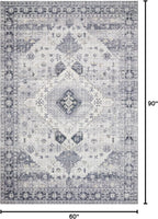 Loloi II Skye Collection SKY-02 Silver/Grey 5'-0" x 7'-6" Area Rug