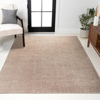 JONATHAN Y Haze Solid Low-Pile Beige Indoor Area Rug 4x6, Coastal,Bohemian,Minimalist,Classic, Easy-Cleaning for Living Room,Bedroom,Kitchen,Pet Friendly,Non-Shedding (SEU100G-4)