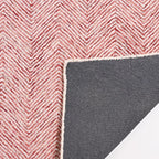 Modern Herringbone Chevron Collection Handcrafted Wool Area Rug - Durable, Zigzag Pattern, for High Traffic, Contemporary Design for Living Room, Bedroom, Dining Room Decor (Blush Pink, 8' x 10')