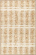 Dash & Albert Arbor Natural Machine Washable Rug, 7.5 X 9.5 Feet, Tan Stripe Pattern