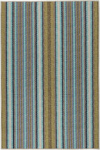 Dash & Albert Treehouse Stripe Machine Washable Rug, 6 X 9 Feet, Green Stripe Pattern