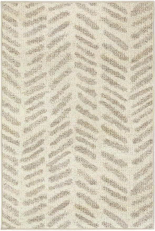 Dash & Albert Rowley Grey Machine Washable Rug, 4 X 6 Feet, Grey Graphic Pattern