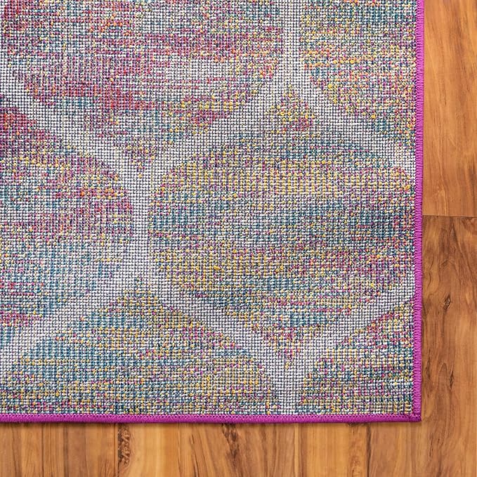 Rugs.com Lattice Frieze Collection Rug – 4' x 6' Multi Medium Rug Perfect for Living Rooms, Large Dining Rooms, Open Floorplans