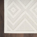 Nourison Home Versatile Ivory White 10' x 14' Area Rug - Easy Clean, Non Shedding, Bed Room, Living Room, Dining Room, Kitchen (10' x 14')