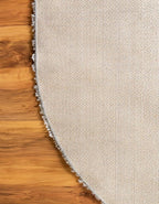 Unique Loom Davos Shag Collection Area Rug - Solid (5' 3" x 8' Oval, Sterling)