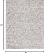SAFAVIEH Area Rug 8x10 - Natura Collection - Large - Light Grey & Ivory, Handmade Wool Blend, Textured Design, Ideal for Living Room, Bedroom, Dining Space (NAT620G)