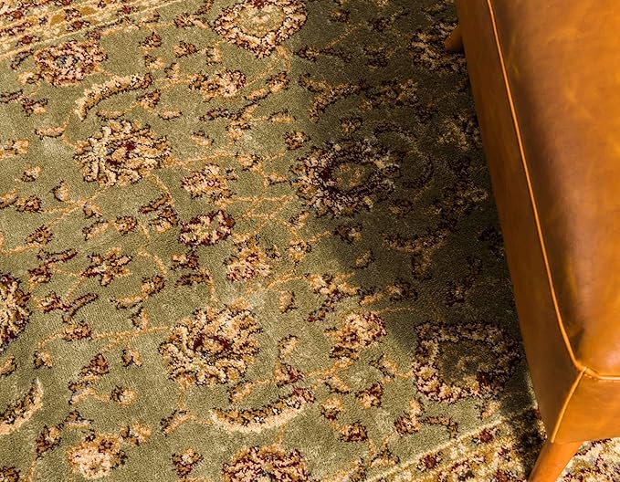 Unique Loom Voyage Collection Traditional Oriental Classic Intricate Design Area Rug (8' 0 x 11' 4 Rectangular, Green/Ivory)