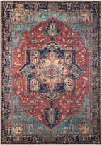 Keen Home Design 4x6 Rug - Machine Washable Area Rug with Non-Slip Backing, Ideal for Living Room, Dining Room, Bedroom - Vintage, Easy Clean, Durable, Low Pile Rug - (4' x 6')
