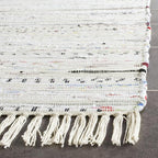 SAFAVIEH Rag Rug Collection Runner Rug - 2'3" x 8', Ivory & Multi, Handmade Boho Stripe Cotton, Ideal for High Traffic Areas in Living Room, Bedroom (RAR121G)