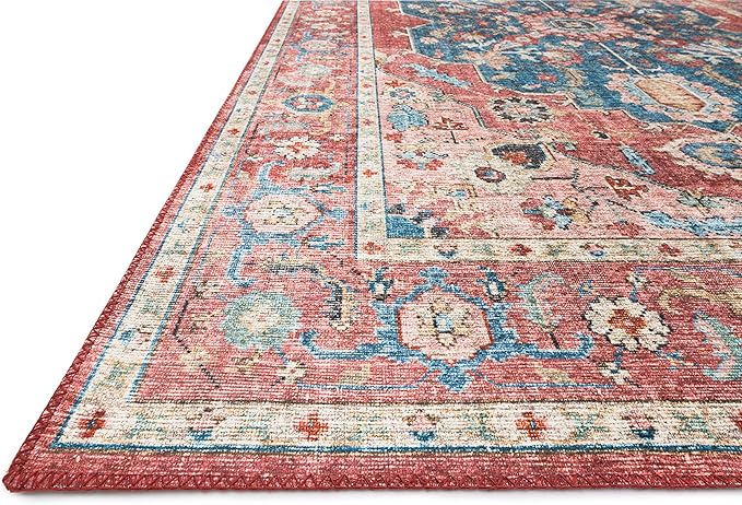Loloi Skye Collection SKY-05 Brick/Ocean 9'-0" x 12'-0" Area Rug