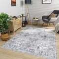 Paco Home Area Rug Modern Oriental Design in Vintage Look in Grey, Size: 2'8" x 4'11"