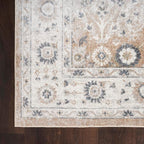 Nourison Home Astra Machine Washable Silver Taupe 4' x 6' Area Rug - Easy Clean, Non Shedding, Bed Room, Living Room, Dining Room, Kitchen (4' x 6')