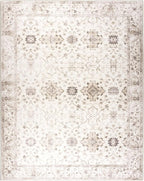 ReaLife Rugs Machine Washable Area Rug - Living Room Bedroom Bathroom Kitchen Entryway Office - Padded Low Pile Stain Resistant Premium - Boho Farmhouse Vintage - BEV - Beige 5' x 7'
