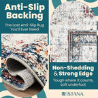Istana 4x6 Rug - Multi Colors Area Rugs 4x6 - Kid & Pet Friendly Machine Washable Rugs - 4 x 6 Area Rug Non Slip & Non Shedding Area Rug - Foldable Rug for Room for Bedroom