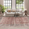 Dripex Washable Area Rug 6x9 Living Room Rug Stain & Water Resistant Foldable Thin Vintage Rugs Bedroom Rug Floor Carpet for Dining Room Kitchen Bathroom Farmhouse Office
