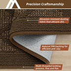 COSY HOMEER Non-Slip Door Mat 32"x48", Entryway Rugs Low Profile Absorbent Dirt Trapper Doormat for Front Entrance, Washable Polypropylene Entry Mat (Dark Brown)