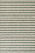 Dash & Albert Xaren Green Machine Washable Rug, Runner-2.5 X 8 Feet, Green/Grey Stripe Pattern