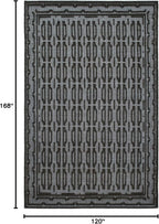 Dash and Albert Campbell Iron Handwoven Wool Rug, 10 X 14 Feet, Neutral/Grey Geometric Pattern - Premium Luxury Hotel Quality Soft Breathable Hypoallergenic Machine Washable Easy Care All Season