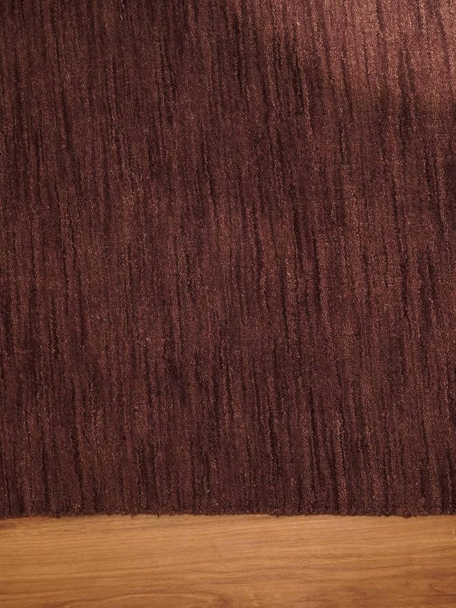 Rugsotic Carpets Hand Knotted Gabbeh Wool 8'x11' Area Rug Solid Purple L00111
