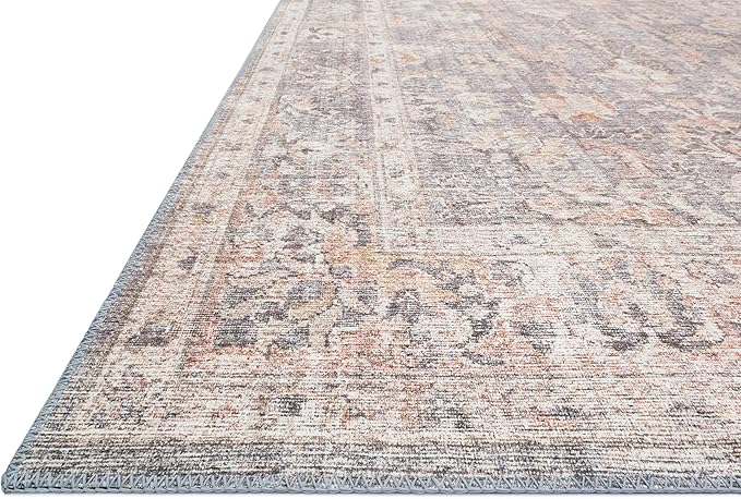 Loloi Skye Collection SKY-01 Grey/Apricot 7'-6" x 9'-6" Area Rug