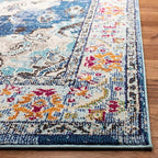 SAFAVIEH Monaco Collection X-Large Area Rug - 11' x 15', Navy & Light Blue, Medallion Distressed Design, Non-Shedding & Easy Care, Ideal for High Traffic Areas in Living Room, Bedroom (MNC243N)