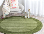 Rugs.com Angelica Collection Rug – 6 Ft Round Light Green Medium Rug Perfect for Kitchens, Dining Rooms