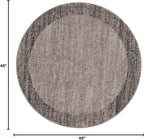 Rugs.com Angelica Collection Rug – 4 Ft Round Light Gray Medium Rug Perfect for Kitchens, Dining Rooms