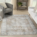 Nourison Home Astra Machine Washable Silver Taupe 4' x 6' Area Rug - Easy Clean, Non Shedding, Bed Room, Living Room, Dining Room, Kitchen (4' x 6')