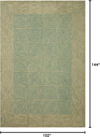 Loloi Chris Loves Julia Francis Collection FRA-02 Green/Natural 8'-6" x 12' Area Rug