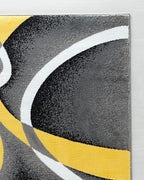 GLORY RUGS Area Rug Modern 5x7 Yellow Soft Contemporary Floor Carpet for Indoor Living Dining Room and Bedroom Area