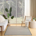 Nourison Home Courtyard Black White 4' x 6' Area Rug - Easy Clean, Non Shedding, Bed Room, Living Room, Dining Room, Kitchen (4' x 6')