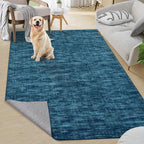 RUGSREAL 5x7 Living Room Area Rugs Modern Solid Color Area Rug Non-Slip Floor Carpet Indoor Washable Rug Contemporary Throw Carpet for Bedroom Kitchen Home Office, Indigo