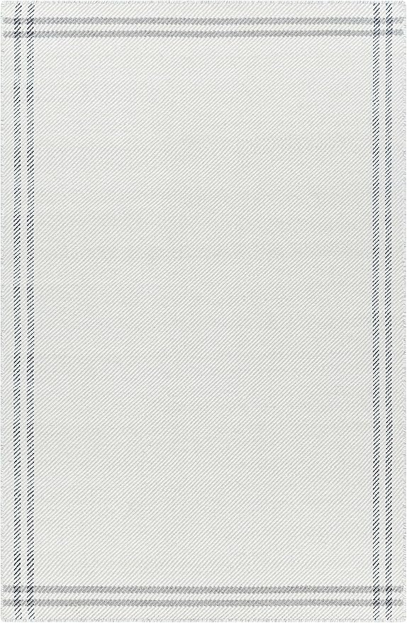 Mark&Day Wool Rugs, 2x3 Janmichael Cottage Light Silver/Charcoal Area Rug, Silver Grey Carpet for Living Room, Bedroom or Kitchen (2' x 3')