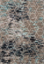 Unique Loom Trellis Frieze Collection Area Rug - Geometric (10' x 14', Blue Multi/ Ivory)