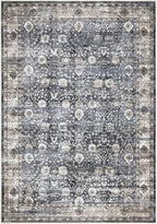 Bloom Rugs Washable Non-Slip 3' x 5' Rug - Black/Brown Traditional Area Rug for Living Room, Bedroom, Dining Room, and Kitchen - Exact Size: 3' x 5'