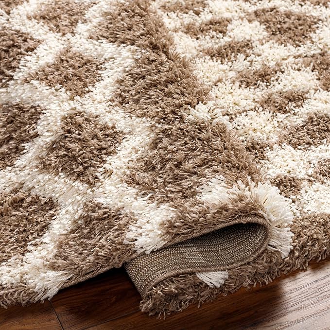Livabliss Hapsburg Moroccan Shag Area Rug,7'10" x 10'3",Medium Brown