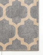 Rugs.com Lattice Collection Rug – 9' x 12' Light Gray Medium Rug Perfect for Living Rooms, Large Dining Rooms, Open Floorplans