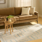 Nourison Home Nordic Ivory Blue 4' x 6' Area Rug - Easy Clean, Non Shedding, Bed Room, Living Room, Dining Room, Kitchen (4' x 6')