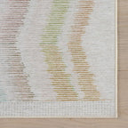 Dash & Albert Zarek Multi Machine Washable Rug, Runner-2.5 X 8 Feet, Multicolored/White Chevron Pattern
