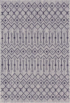 Unique Loom Outdoor Trellis Collection Area Rug - Tribal Trellis (3' 3" x 5' 3" Rectangle, Gray/ Black)