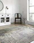 Loloi Teagan Collection TEA-05 Denim/Slate 5'-3" x 7'-6" Area Rug, Large, Soft Neutral Rug, High-Traffic for Living Room, Bedroom, Home Office, Dining Area