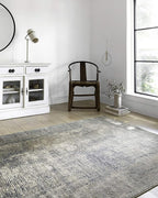 Loloi Teagan Collection TEA-05 Denim/Slate 2'-8" x 13' Runner Rug, Large, Soft Neutral Rug, High-Traffic for Living Room, Bedroom, Home Office, Dining Area
