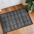 Rugshop Bohemian Stripe Lines Washable Non Slip Area Rug 2' x 4' Black